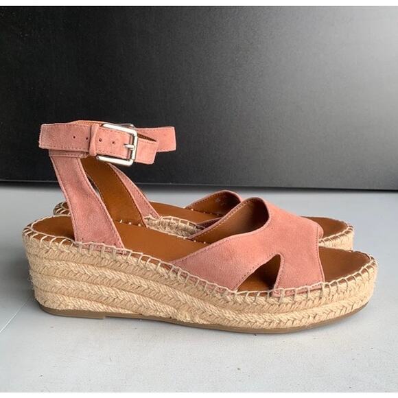Franco Sarto Pellia‎ Espadrille Wedge Sandals Women’s 7M Pink Platform - Picture 1 of 15